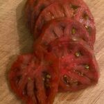 Tomato Fred's Tie Dye (Dwarf) sliced from customer Nicole