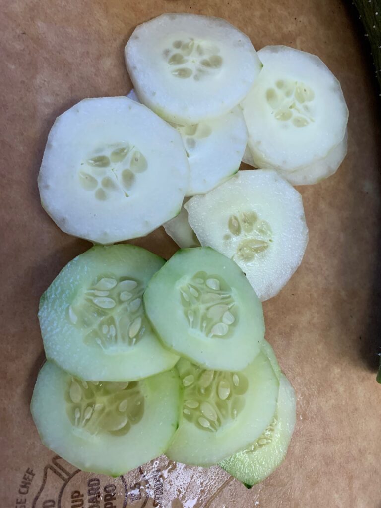 Cucumber China jade (top) and Early Russian (my pic)